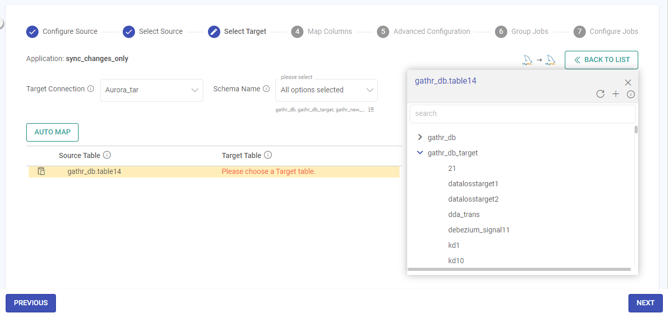 MySQL-MySQL Target Click to Map