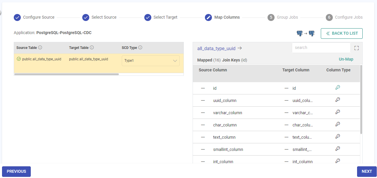 PostgreSQL-PostgreSQL Columns AutoMap 2