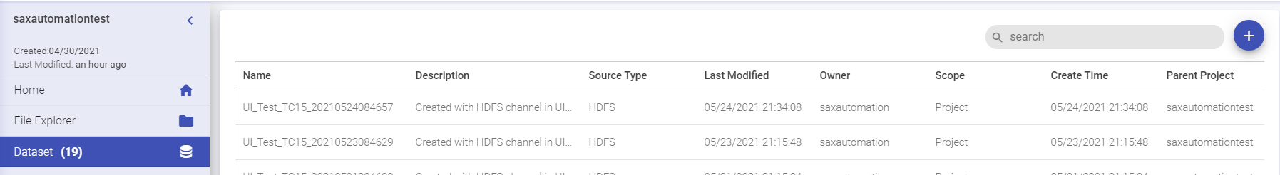 Create External Dataset